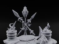 Totem-Crowned Rope-Lashed Tribal Idol Shrine Scene turntable