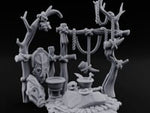 Skull-Centered Rope-Strung Tribal Ritual Altar Scene turntable