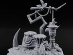 Rope-Hung Flame-Topped Tribal Drum Scene turntable