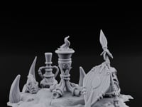 Flame-Topped Rope-Wound Tribal Torch Scene turntable