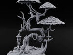 Mask-Dangled Rope-Twisted Tribal Spirit Tree Scene turntable