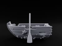 Barnacle-Crusted Plank-Splintered Wrecked Rowing Boat turntable