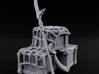 Spear-Propped Rope-Lashed Tribal Storage Crate Scene turntable