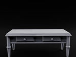 Drawer-Fitted Tapered-Leg Noble Writing Table turntable