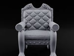 Scroll-Crested Claw-Footed Noble Captain's Throne Chair turntable