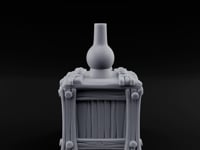Bottle-Topped Plank-Bolted Storage Crate turntable