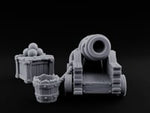 Ball-Stacked Rope-Trussed Ship Cannon and Ammunition Scene turntable