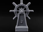 Bolt-Banded Grain-Streaked Ship Helm Stand turntable