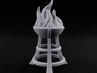 Bolt-Riveted Roaring-Flame Iron Brazier Stand turntable