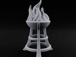 Bolt-Riveted Roaring-Flame Iron Brazier Stand turntable