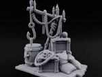 Hook-Hung Candle-Clustered Pirate Dock Clutter Scene turntable