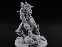 Chain And Trophy Dragging Hill Giant Warrior A turntable