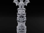 Wing-Crowned Glyph-Stacked Beast Totem Pillar turntable