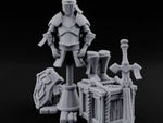 Sword-Leaned Rope-Bound Knight's Armour Stand Scene turntable