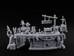 Witch-Hat Scale-Hung Trinket Trader's Market Counter Scene turntable