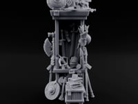 Shield-Stacked Crossbow-Crammed Warrior's Armoury Shelf turntable