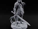 Sword Lowered Skulls Underfoot Demon Warrior turntable