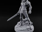 Bare Chested Sword Trailing Human Warrior turntable