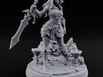 Jagged Blade Raised Smirking Elf Warrior turntable