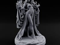 Flames Conjured Robes Billowing Elf Sorceress turntable