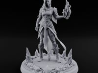 Flame Conjuring Armoured Elf Sorceress turntable