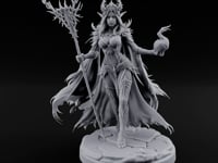 Skull Clutching Scythe Staff Bearing Elf Witch turntable
