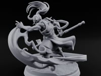 Wind Whipping Staff Spinning Oni Shaman turntable