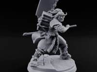 Banner Bearing Blade Drawing Oni Swordsman A turntable