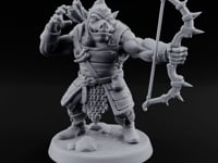 Snarling Bow Drawing Pig Orc Archer A turntable