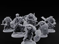 Shield Bearing Warband Pig Orc Warriors turntable