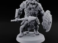 Shield Bearing Warband Pig Orc Warrior D turntable