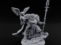 Raven Perching Spear Holding Dwarf Jarl turntable