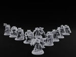 Shield Bracing Gun Toting Space Dwarf Troopers turntable