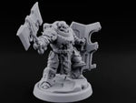 Shield Bracing Gun Toting Space Dwarf Trooper E turntable