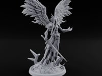 Wings Spread Descending Seraph Warrior A turntable