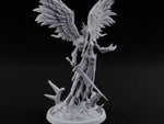 Wings Spread Descending Seraph Warrior A turntable