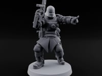 Gun Up Finger Pointing Human Combat Engineer turntable