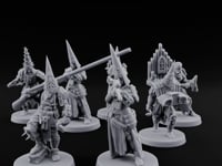Cone Hatted Robed Human Pilgrims turntable