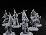 Cone Hatted Robed Human Pilgrims turntable