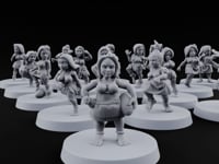 Hula Dancing Halfling Fantasy Football Team turntable