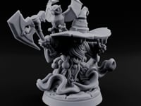 Axe Swinging Familiar Perching Gnome Warlock turntable