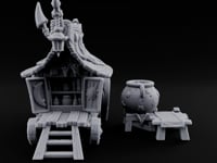 Potion-Stocked Lantern-Topped Wandering Alchemist Cart turntable