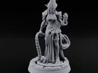 Tentacle Trailing Hand Raising Tiefling Necromancer A turntable