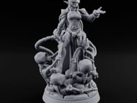 Tentacle Trailing Hand Raising Tiefling Necromancer B turntable