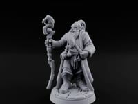 Staff Clutching Spell Casting Human Wizard A turntable