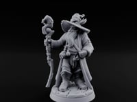 Staff Clutching Spell Casting Human Wizard B turntable
