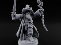 Staff Clutching Spell Casting Human Wizard F turntable