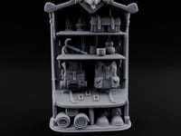 Ram-Skull Topped Pack-Laden Adventurer's Shop Shelf turntable