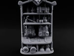 Ram-Skull Topped Pack-Laden Adventurer's Shop Shelf turntable