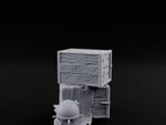 Cloth-Draped Nail-Studded Workshop Crate Stack turntable